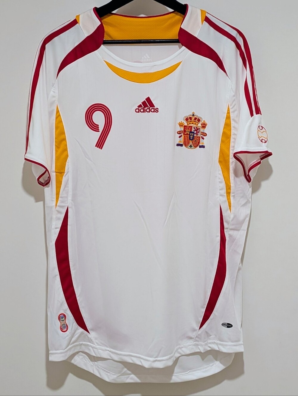 Spain Fernando Torres Retro Jersey 2006 World Cup Away White